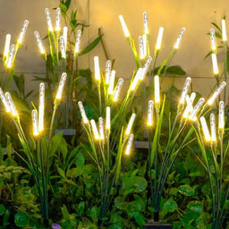 1/2/4PCS Outdoor Solar Reed Lights Waterproof Bubble Stake Lights for Garden Pathway Courtyard Decor