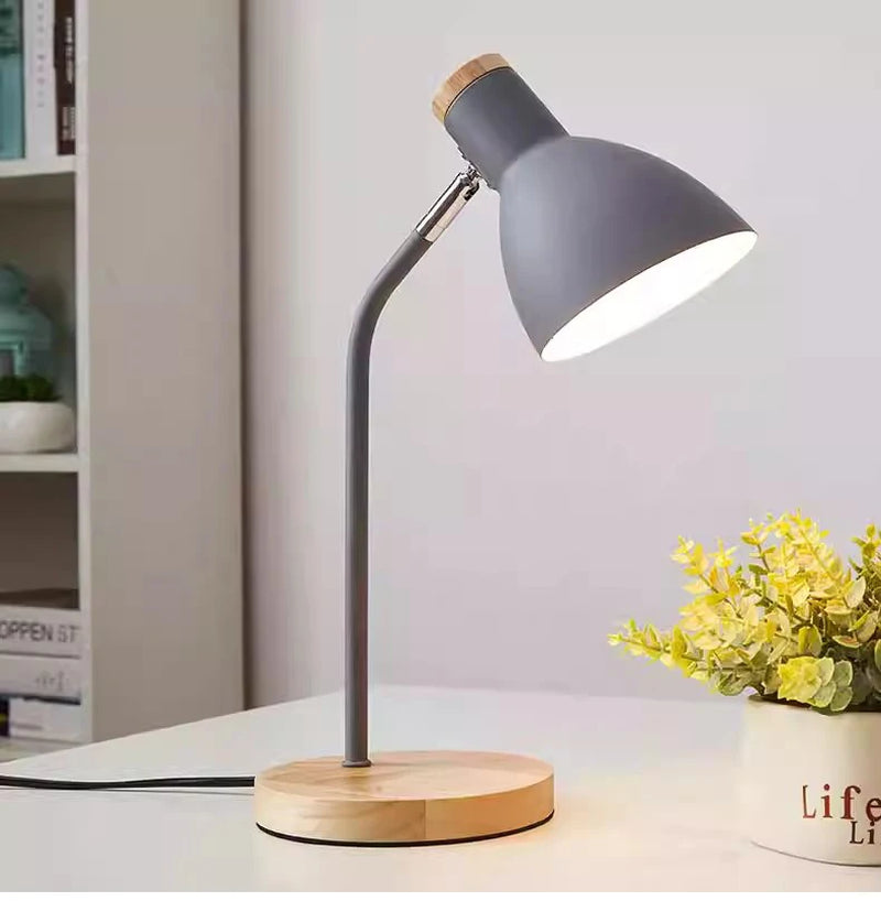 Nordic Macaron Wood Desk Lamp