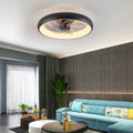 Modern Ceiling Fan 50Cm without Remote Control Adjustable 6 Level Speed Luminaire Bedroom 7 Heads Led Fandelier Lamp Indoor