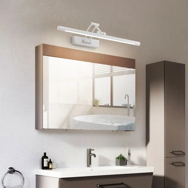 QUASHION Bathroom Mirror Wall Lamp LED Metal Foldable Cabinet Sconce