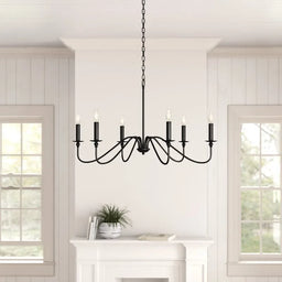 Retro Loft Living Room Chandelier Lighting E14 Vintage American Style Black/Gold Ceiling Chandelier Household Dining Room Light