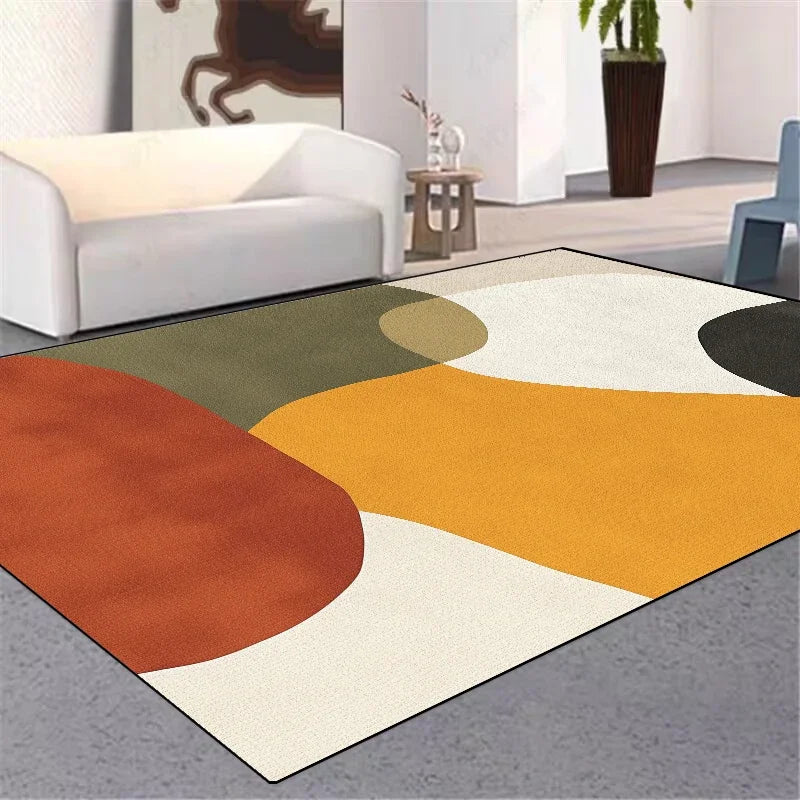 Modern Geometric Abstraction Large Carpet for Living Room Decor Sofa Area Rug