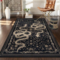 Washable Area Rug Snake Rug for Living Room Non-Slip Soft Bedroom Rugs Indoor Carpet for Dining Room Home Office Home Decoration