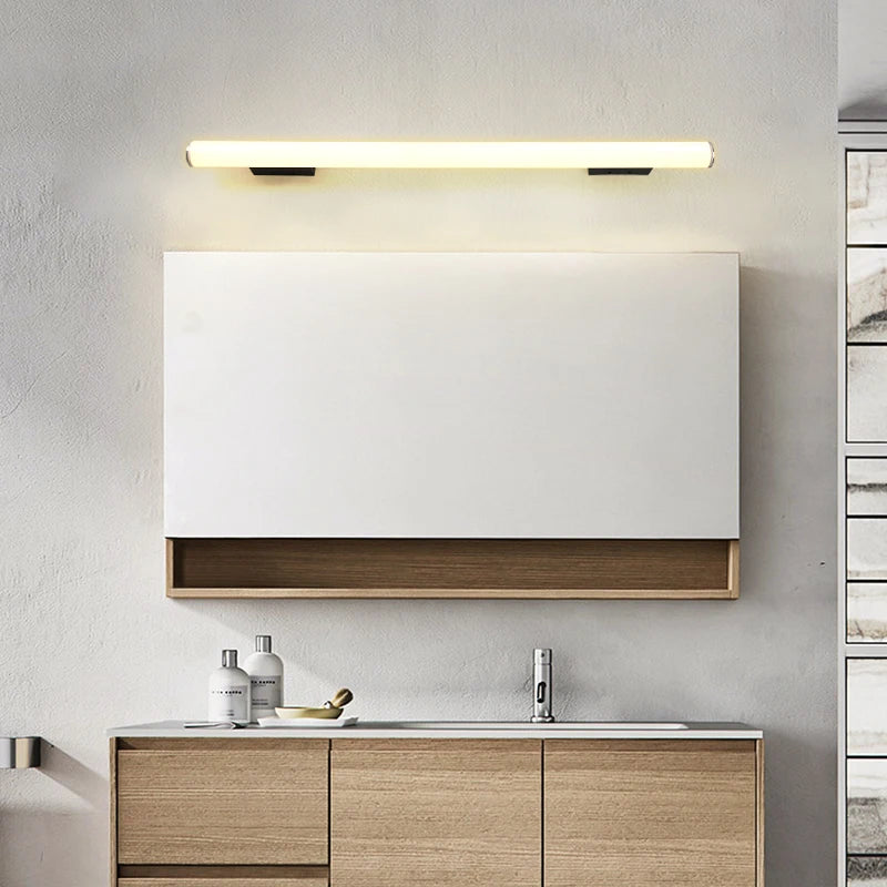 LED Strip Mirror Wall Lamp Interior Decoration Modern Minimalist Style Dressing Room Bedroom Living Lighting AC85-265V