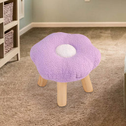 Wooden Small Foot Stool Non Slip Foot Rest under Desk Footrest Ottoman Soft Stool for Playroom Apartment Porch Bedroom