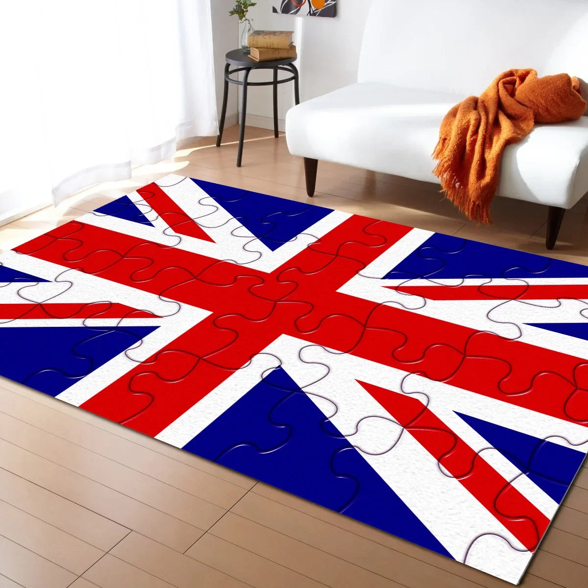 Retro British Flag Pattern Carpet for Living Room Large Area Rugs Bedroom Carpets Modern Home Living Room Decor Floor Mat Rug