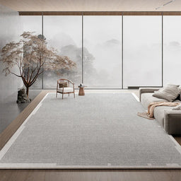 Plain Color Living Room Carpet Stain Resistant Easy Care Wash Free Light Luxury Large Rug for Sofa Bedroom