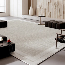 Plain Color Living Room Carpet Stain Resistant Easy Care Wash Free Light Luxury Large Rug for Sofa Bedroom