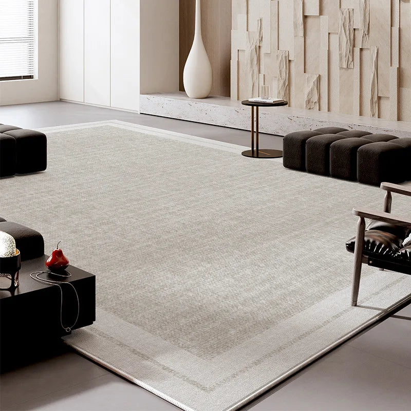 Plain Color Living Room Carpet Stain Resistant Easy Care Wash Free Light Luxury Large Rug for Sofa Bedroom
