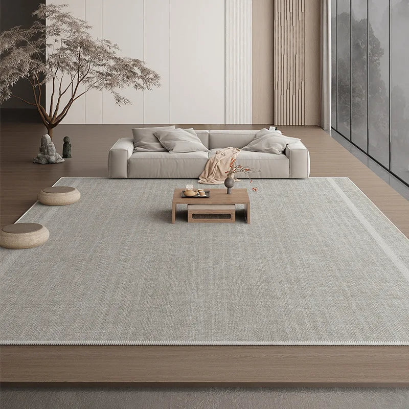 Plain Color Living Room Carpet Stain Resistant Easy Care Wash Free Light Luxury Large Rug for Sofa Bedroom