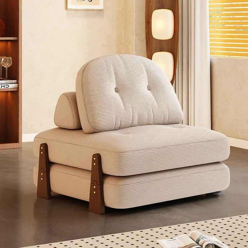 Convertible Sofa Bed Foldable Living Room Couch High-Density Foam Recliner Sofa Detachable Cover Lazy Bed Adjustable Sleeper
