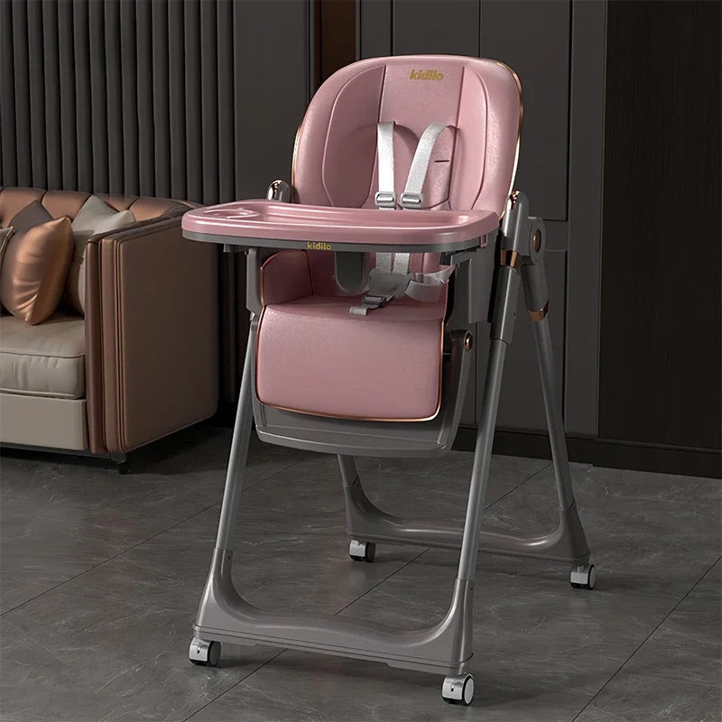 Baby Dining Chair, Children'S Dining Table, Adjustable Sitting and Sleeping, One Click Folding, Multifunctional Table Chair