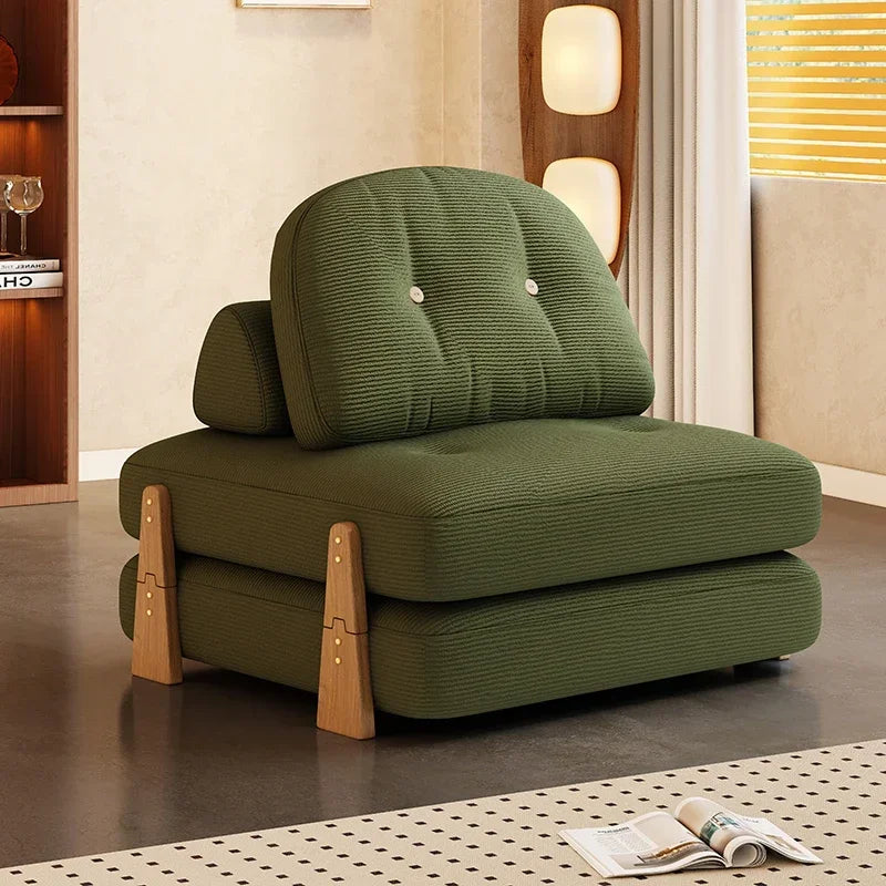 Convertible Sofa Bed Foldable Living Room Couch High-Density Foam Recliner Sofa Detachable Cover Lazy Bed Adjustable Sleeper