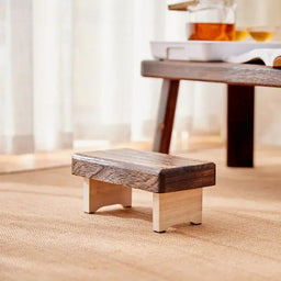 Solid Wood Folding Meditation Bench Step Stool Foot Rest Stool Folding Stool for Kids Toddlers, 22X12X10 Cm,39.5X24.5X14.5Cm