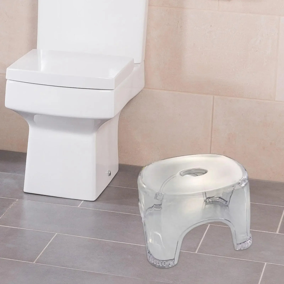 Acrylic Bathroom Shower Non-Slip Stool Transparent Small Low Stool for Kids Home Living Room Bathroom Simple Modern Furniture